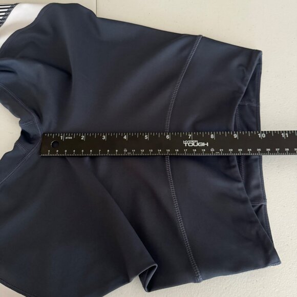 All Fenix Women's XS Striped Leggings Blue White Colorblock High Rise Activewear - Picture 13 of 15